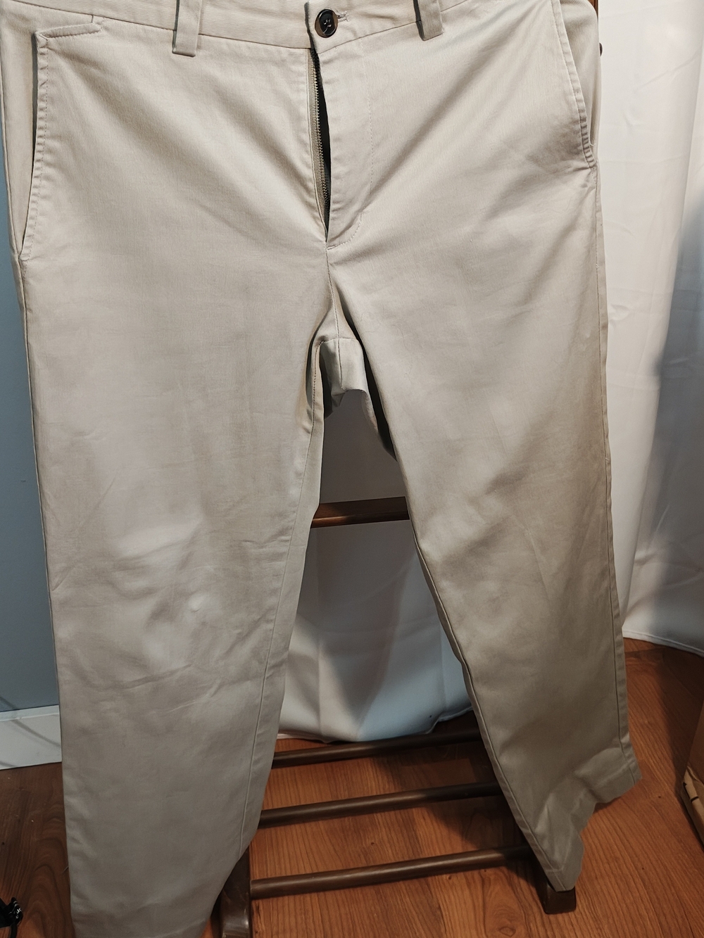 Kenneth Cole Slim Fit Khaki Chino Pants - Cream